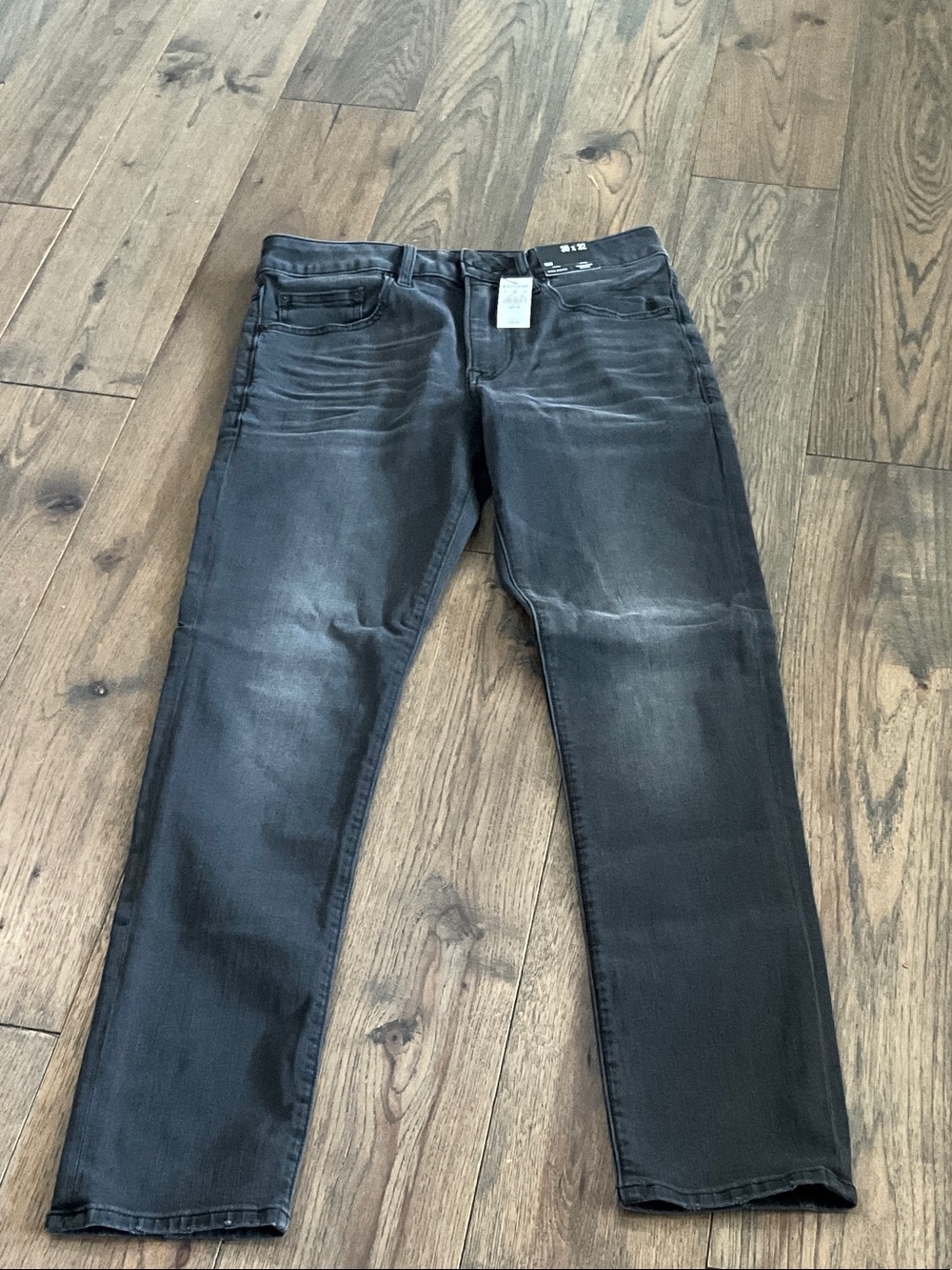 Express Men's Straight Jeans in Washed Black